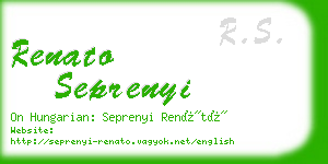 renato seprenyi business card